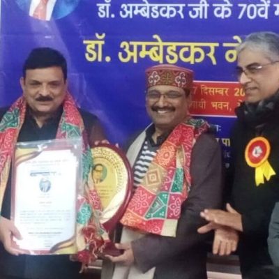 वरिष्ठ पत्रकार डॉ.मनोज वर्मा डॉ अंबेडकर नेशनल अवार्ड- 2025 से सम्मानित
